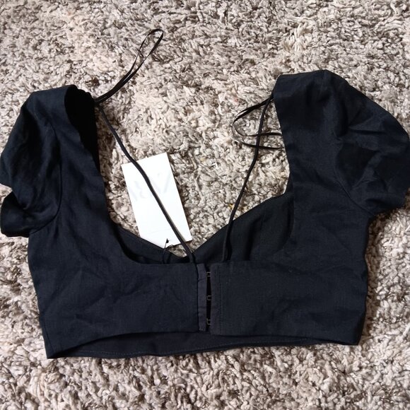 zara black top SIZE XS 7385 039 800 - Picture 3 of 3
